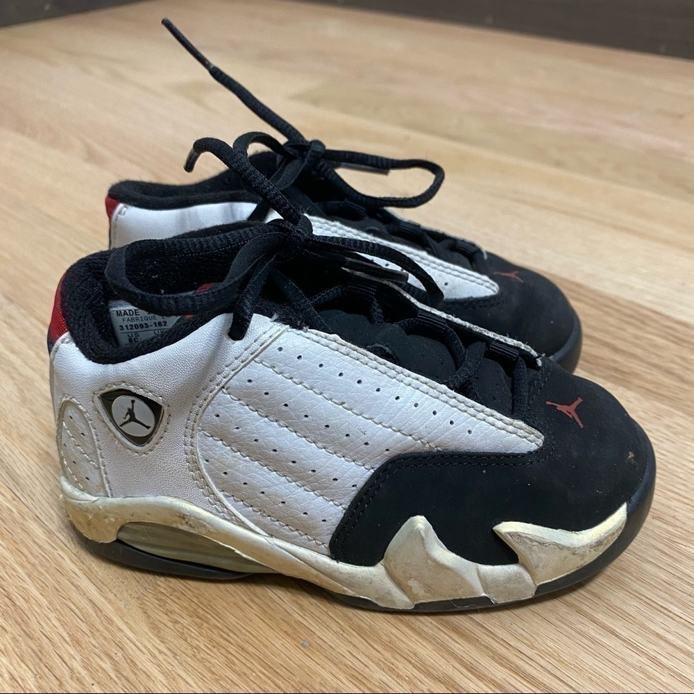 Air Jordan 14 Retro Black Toe 8C Sneaker Nike Kid - Picture 2 of 9